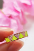 Yellow Neon V Zirconia Ring - arcina jewellery