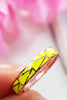 Yellow Neon Geo Ring - arcina jewellery