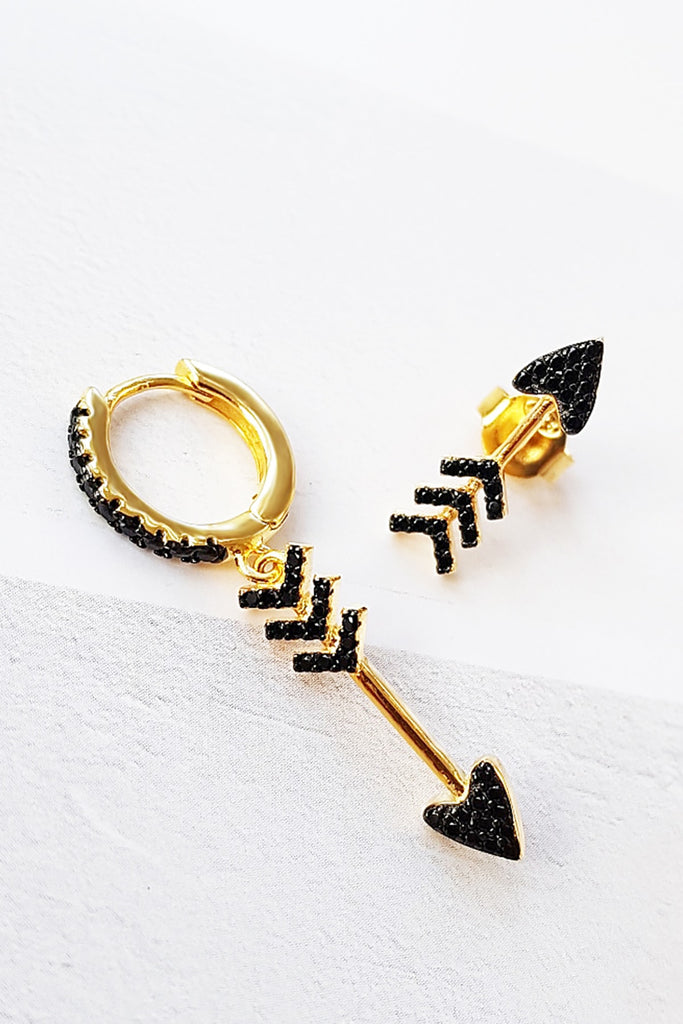 Black Arrow Earrings - arcina jewellery