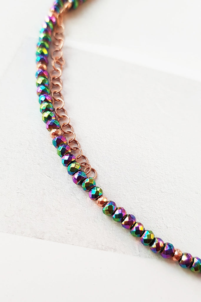 Colorful Balls Hematite Necklace - arcina jewellery