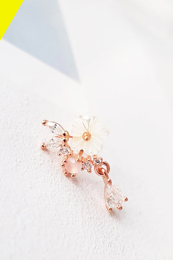 Flower Mini Drop Earrings - arcina jewellery