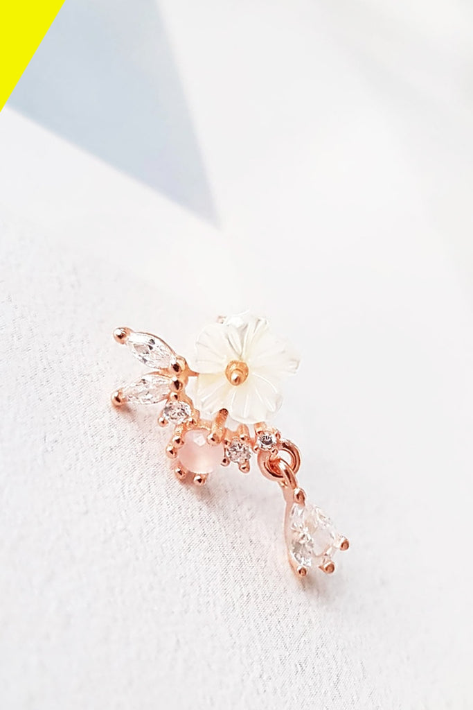 Flower Mini Drop Earrings - arcina jewellery