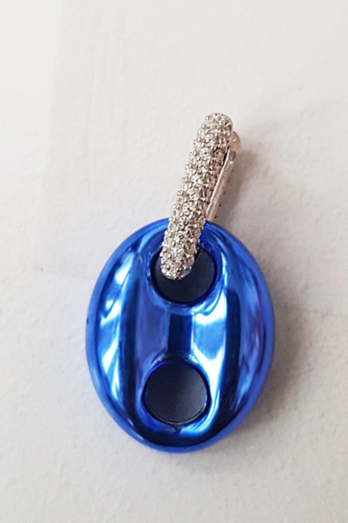 Blue Button Earrings - arcina jewellery