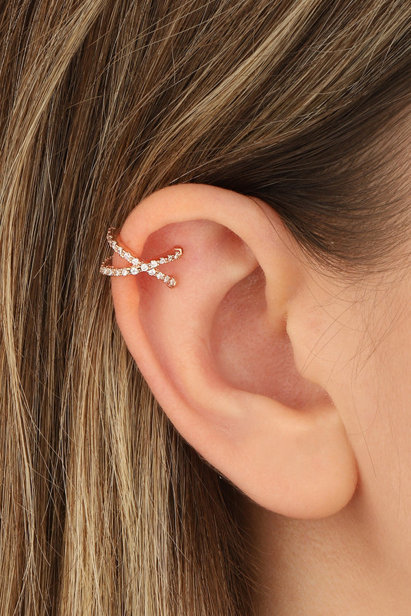 Rose X Ear Cuff - arcina jewellery