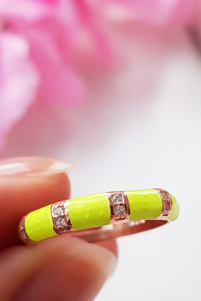 Yellow Neon Cute Ring - arcina jewellery