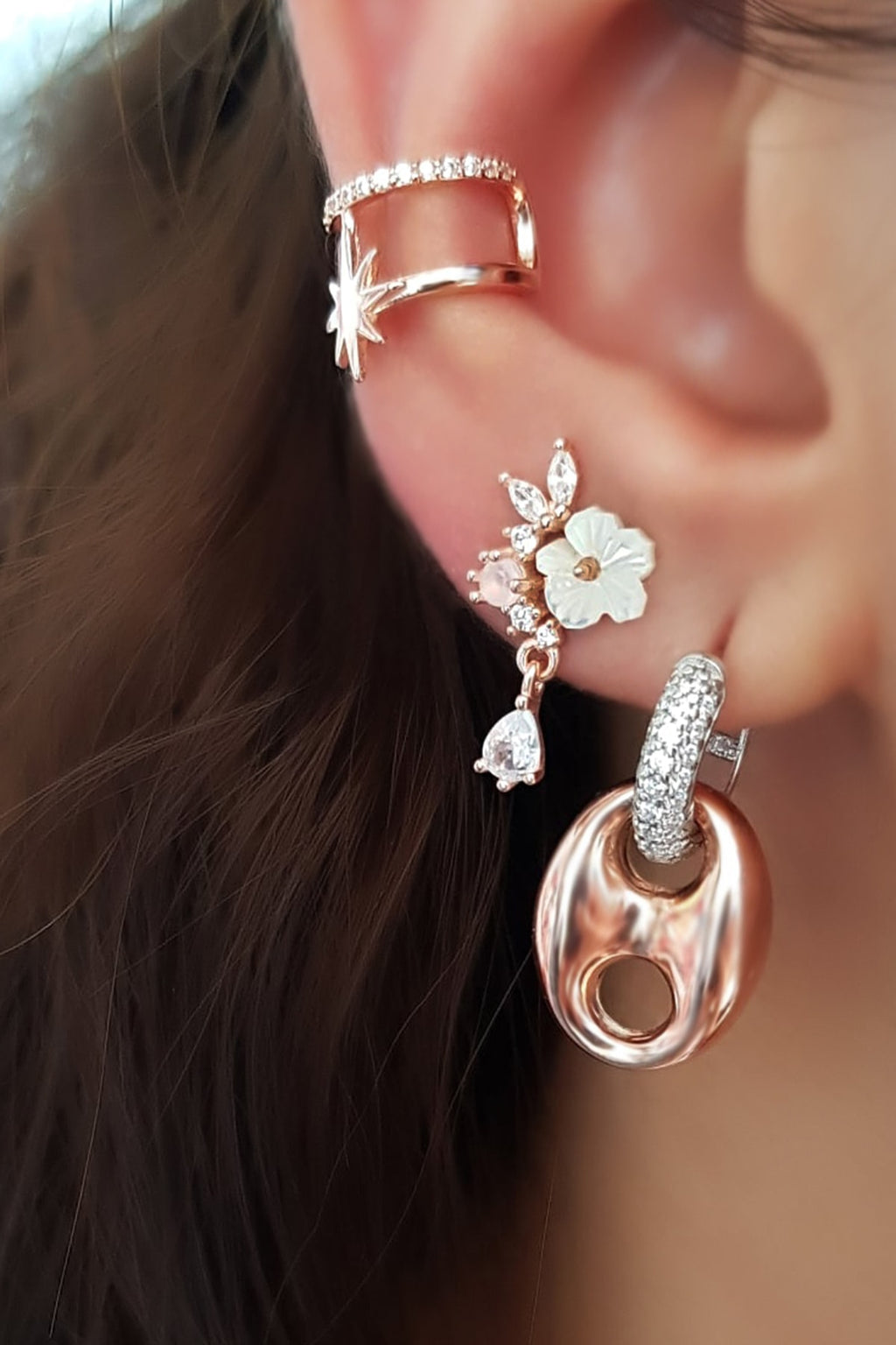 Flower Mini Drop Earrings - arcina jewellery