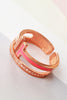 Pink Neon Double T  Ring - arcina jewellery