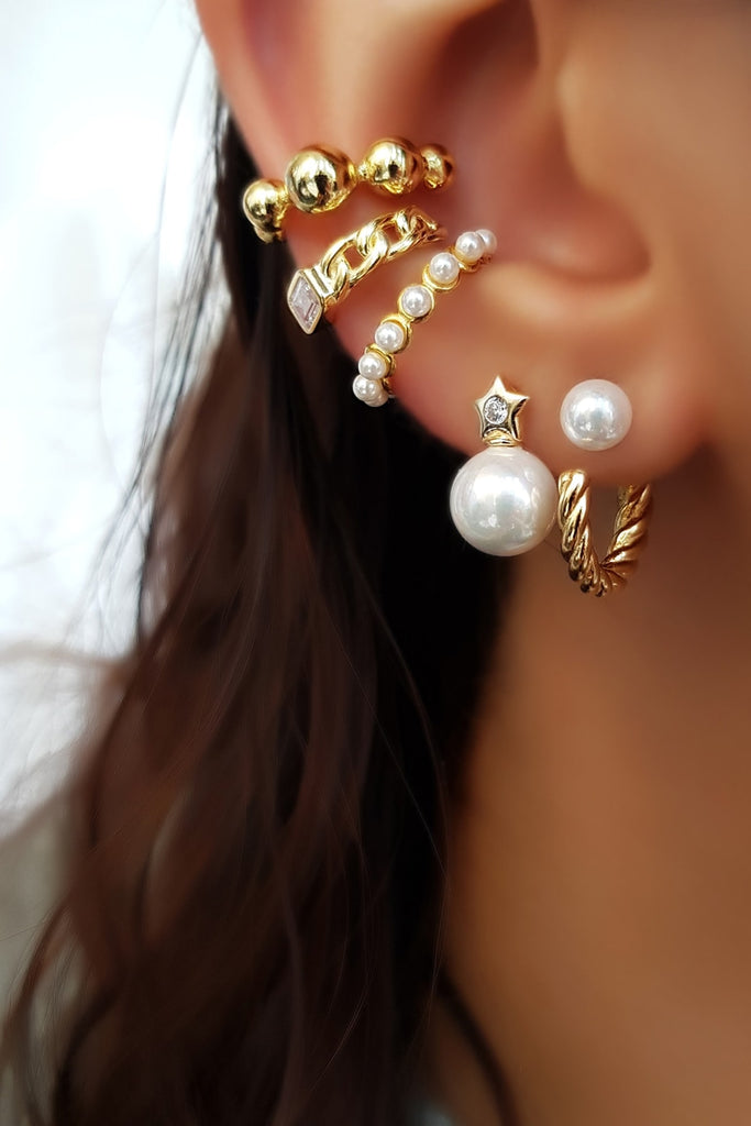 Pearl Ear Cuff - arcina jewellery