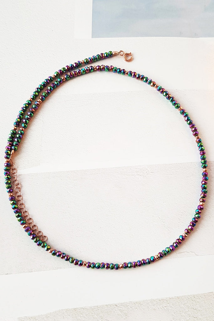 Colorful Balls Hematite Necklace - arcina jewellery