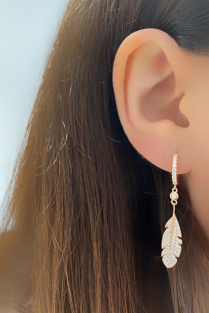 Leaf Stone Earrings - arcina jewellery