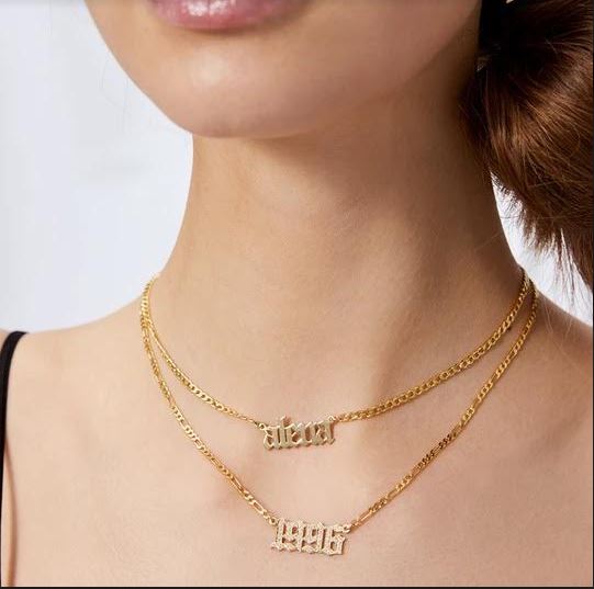 Italic Name Chain Necklace 2 - arcina jewellery