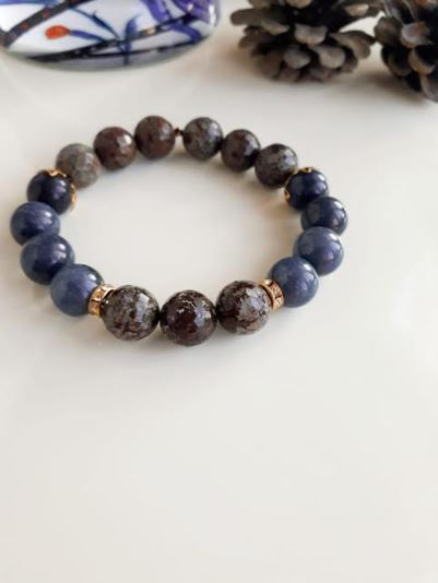 Blue Brown Bracelet - arcina jewellery