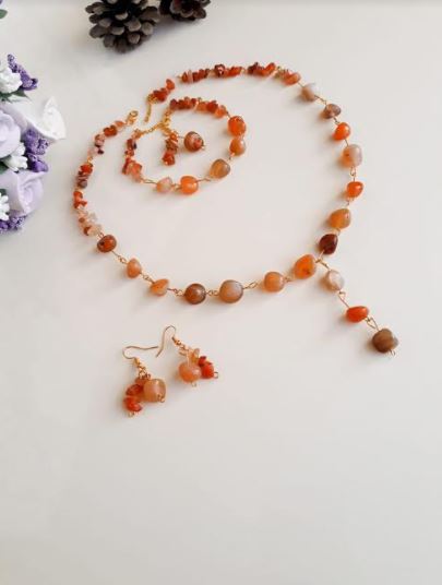 Cornelian Bead Necklace - arcina jewellery