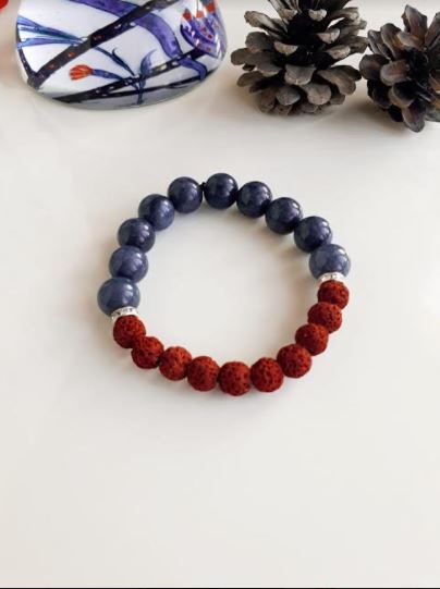 Blue Red Bracelet - arcina jewellery