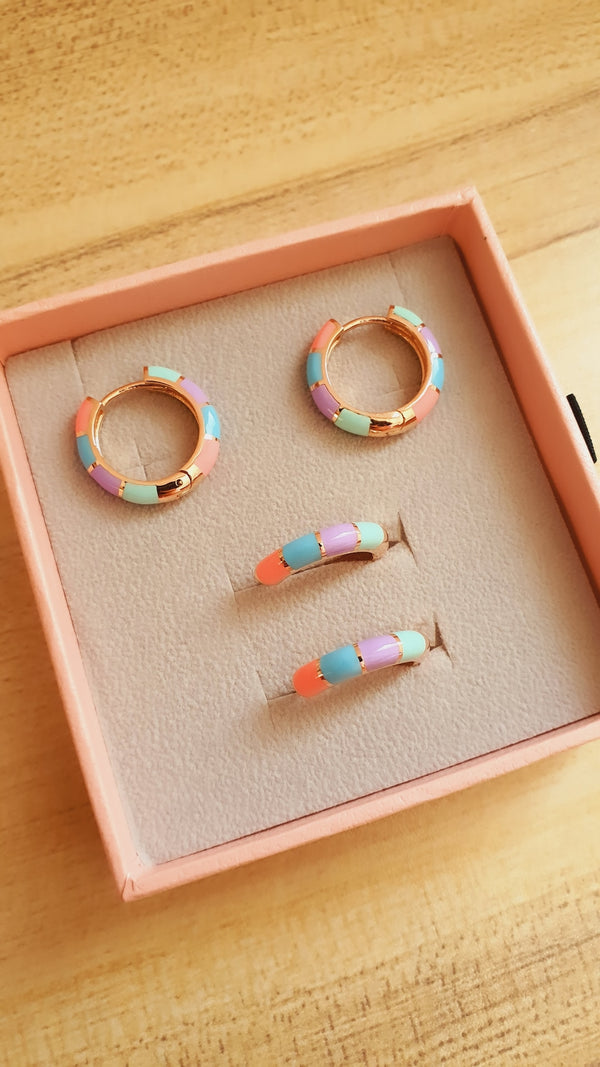 Pastel C. Hoop Earrings - arcina jewellery