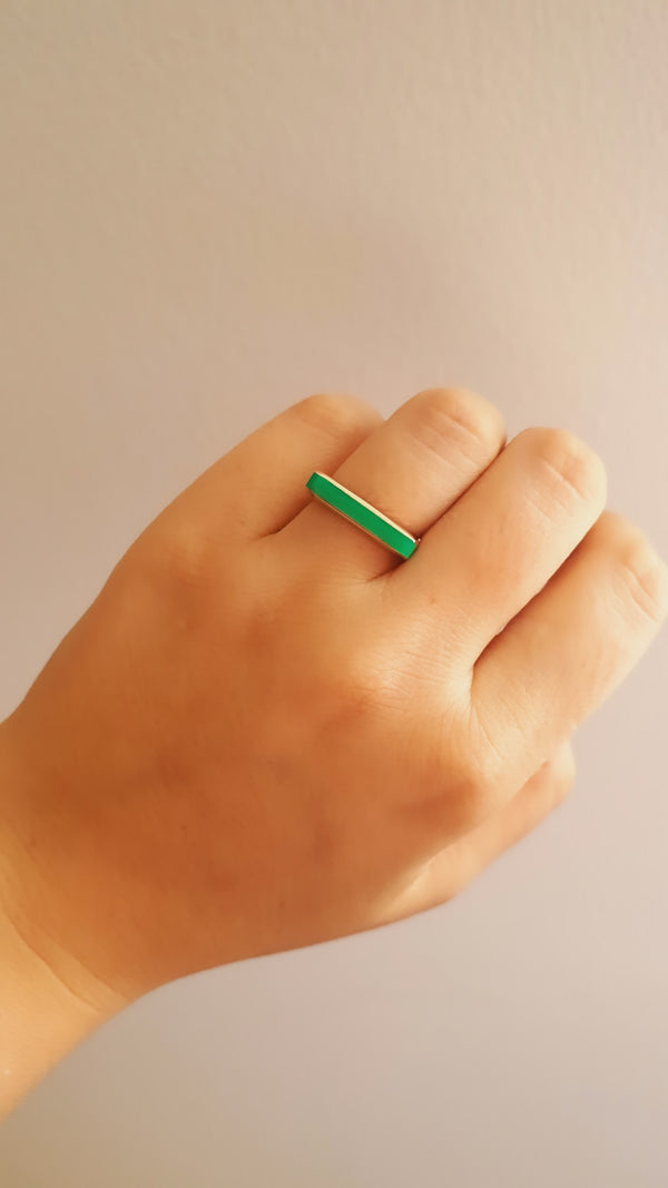 Green Line Ring - arcina jewellery