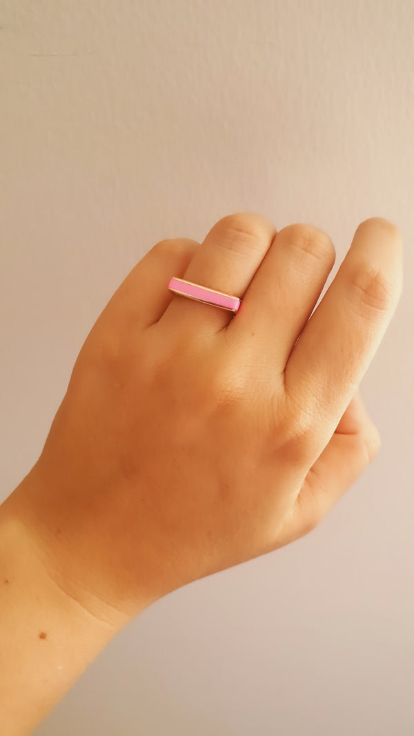 Pink Line Ring - arcina jewellery