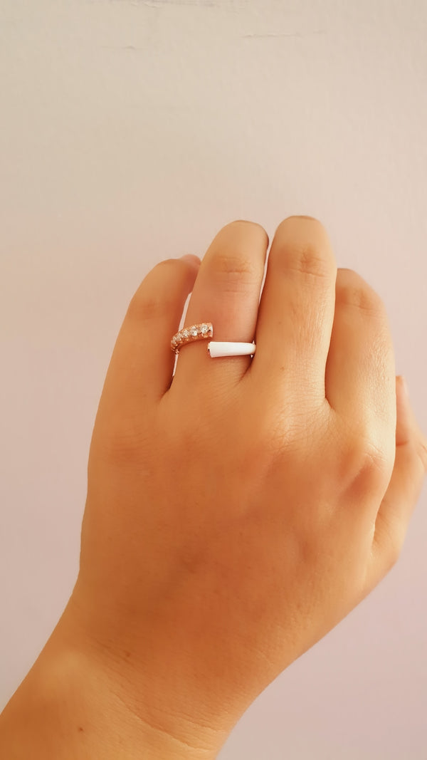 Lola White Ring - arcina jewellery