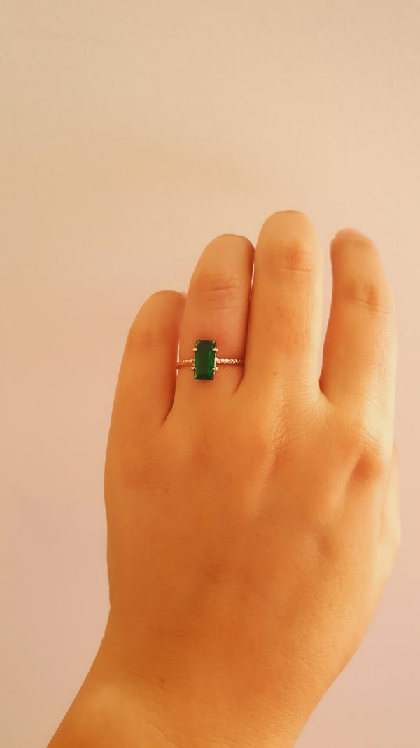 Green Stone Ring - arcina jewellery