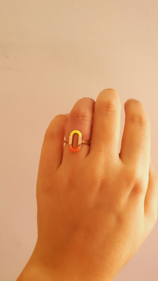 Orange-Yellow Cinar Ring - arcina jewellery