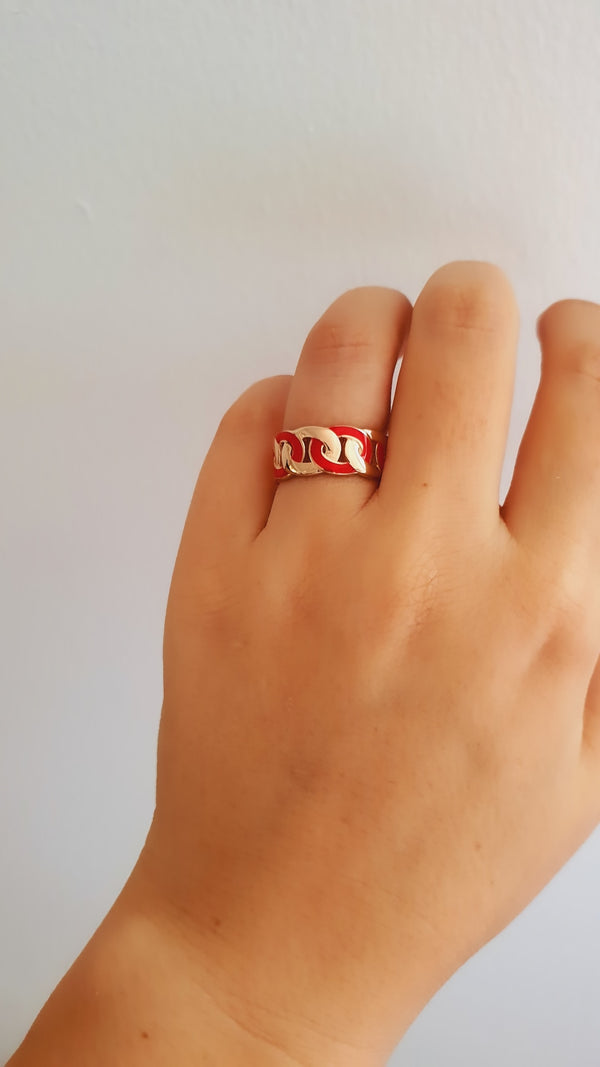 Ss Red Ring - arcina jewellery