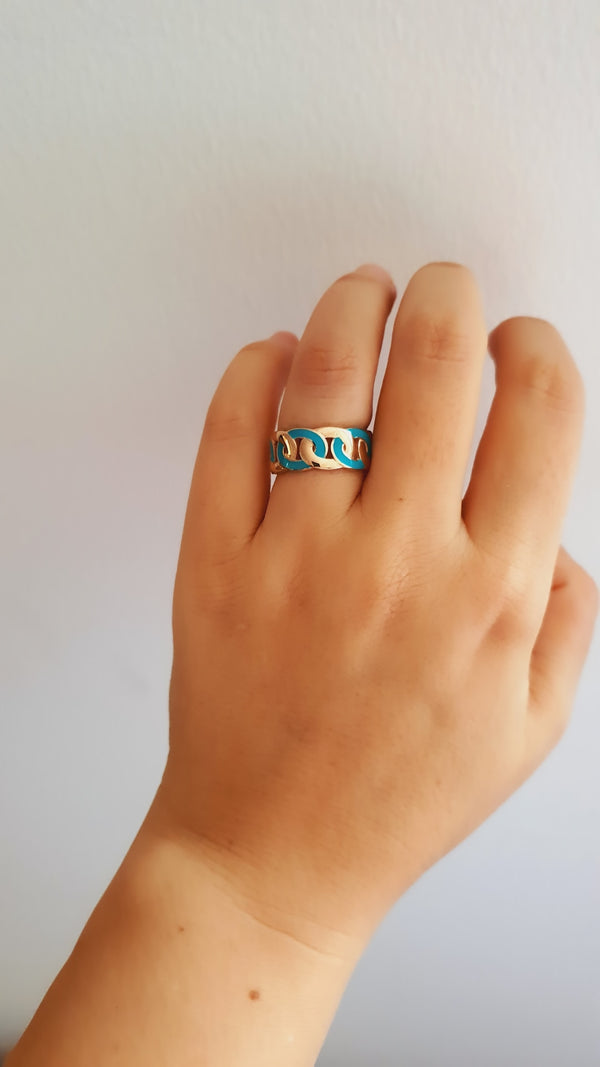 Ss Turquoise Ring - arcina jewellery