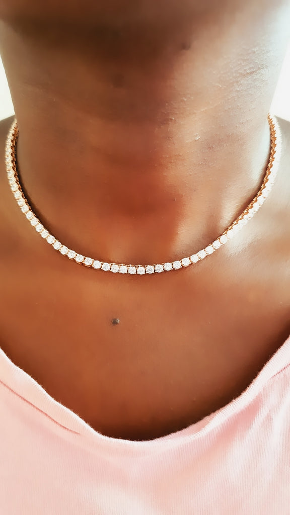 Rose Tennis Choker - arcina jewellery