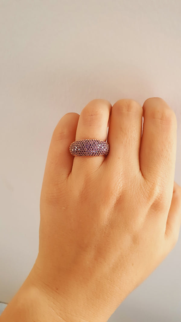 Aya Purple Full Stone Ring - arcina jewellery