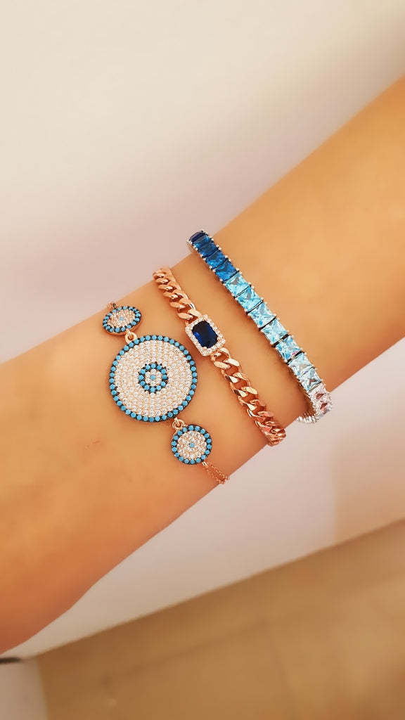 Triple Evil Eye Bracelet - arcina jewellery