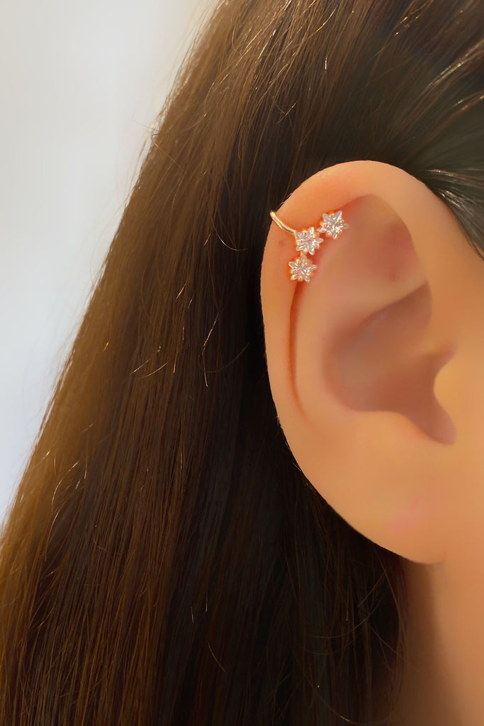 Three Star Ear Cuff - arcina jewellery