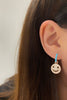 Smile Enamel Zircon Hoop Earrings - arcina jewellery