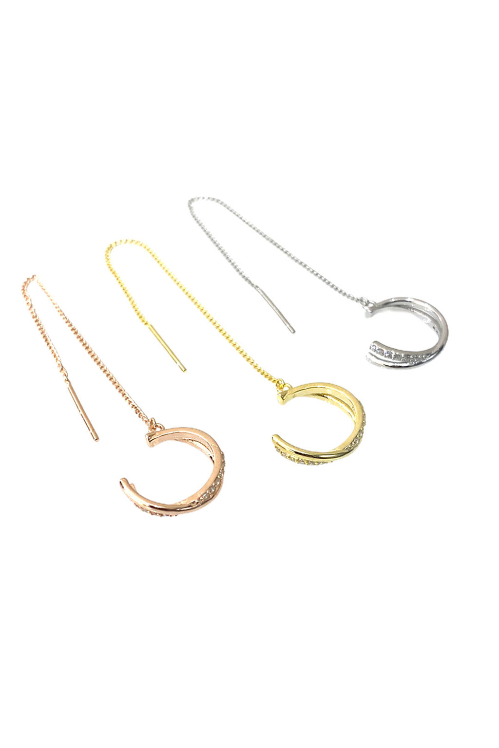 Long Chain Ear Cuff - arcina jewellery